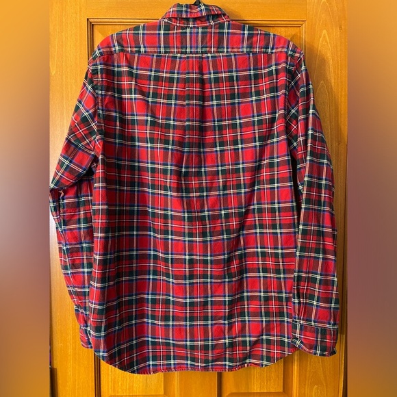 Ralph Lauren Plaid Cotton Button Down Mens Large Red Green Christmas Lumberjack - Picture 8 of 10